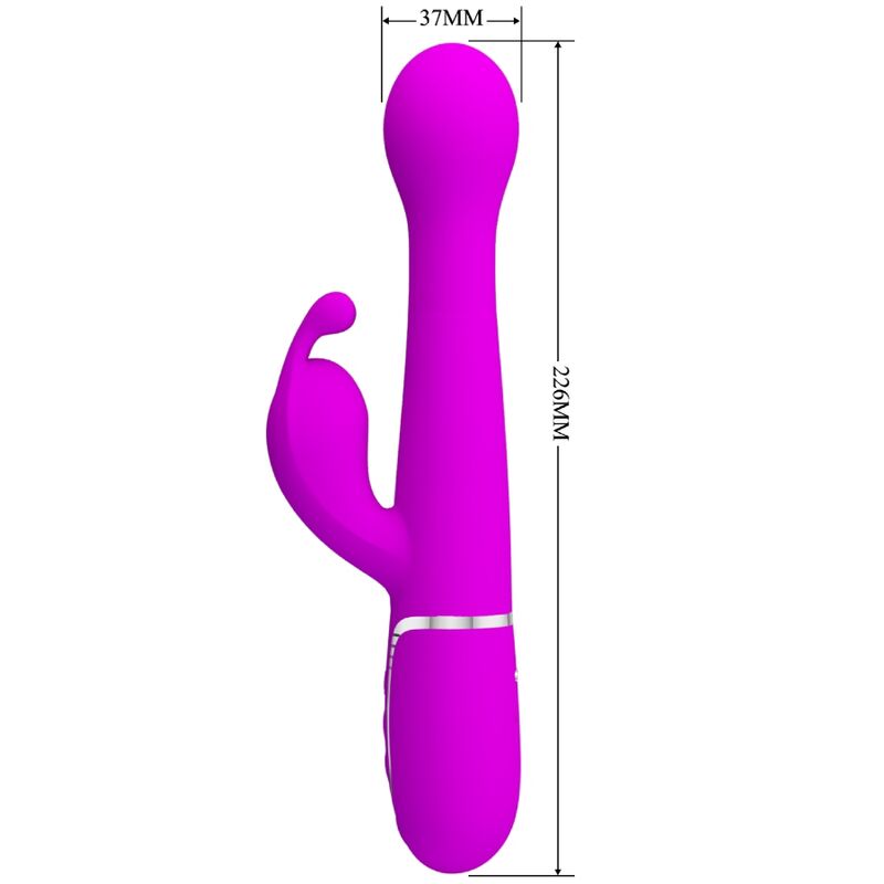 PRETTY LOVE - DEJON VIBRADOR RABBIT 3 EN 1 MULTIFUNCIÓN VIOLETA - immagine 9