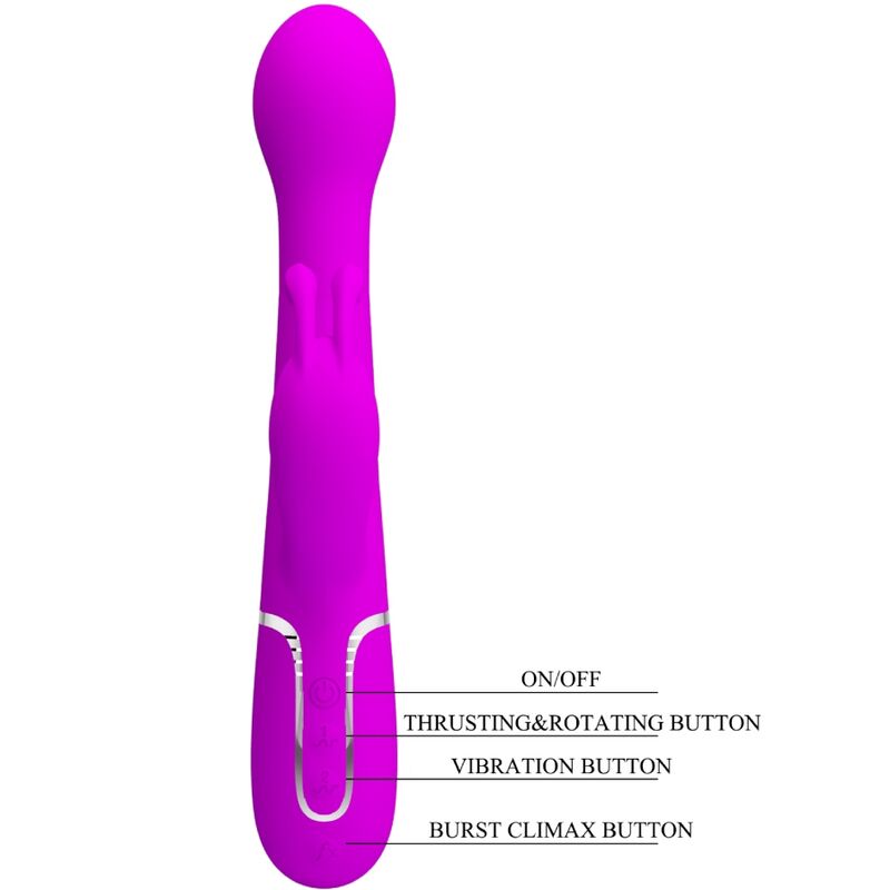 PRETTY LOVE - DEJON VIBRADOR RABBIT 3 EN 1 MULTIFUNCIÓN VIOLETA - immagine 8