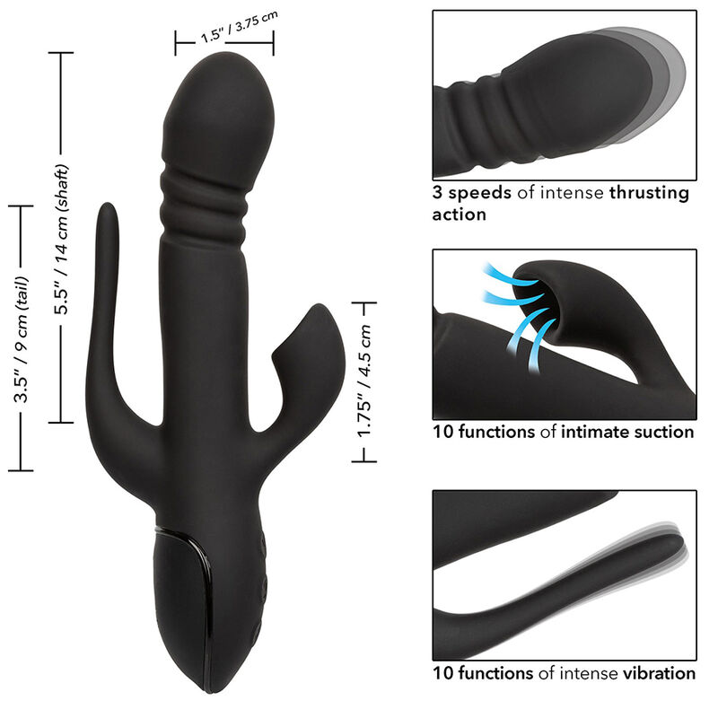 CALEXOTICS - VIBRADOR TRIPLE EUPHORIA NEGRO - immagine 6