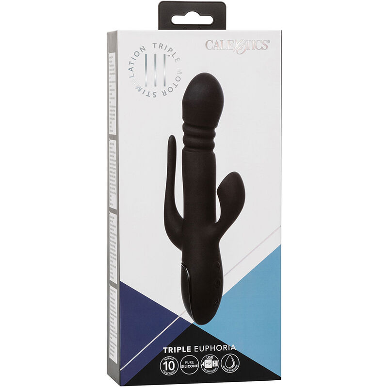 CALEXOTICS - VIBRADOR TRIPLE EUPHORIA NEGRO - immagine 2