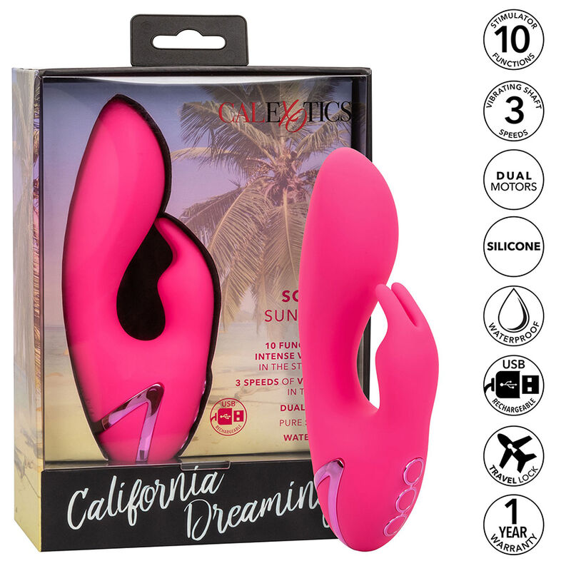 CALEXOTICS - SO. CAL SUSHINE VIBRATOR RABBIT FUCSIA BY CALIFORNIA DREAMING - immagine 2