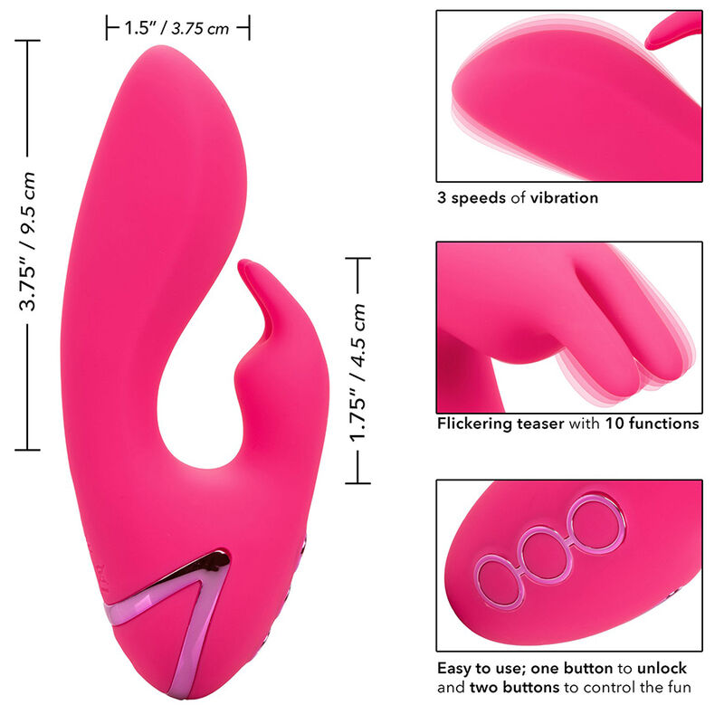 CALEXOTICS - SO. CAL SUSHINE VIBRATOR RABBIT FUCSIA BY CALIFORNIA DREAMING - immagine 11