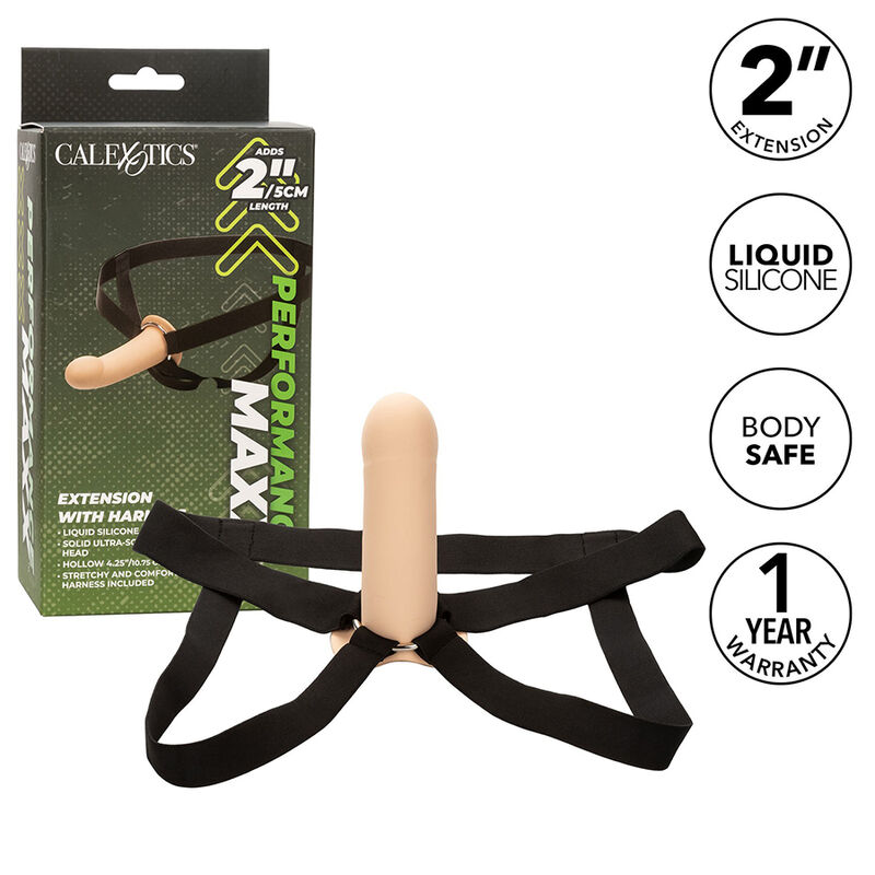 CALEXOTICS - PERFORMANCE MAXX EXTENSIÓN CON ARNÉS PIEL CLARO - immagine 13