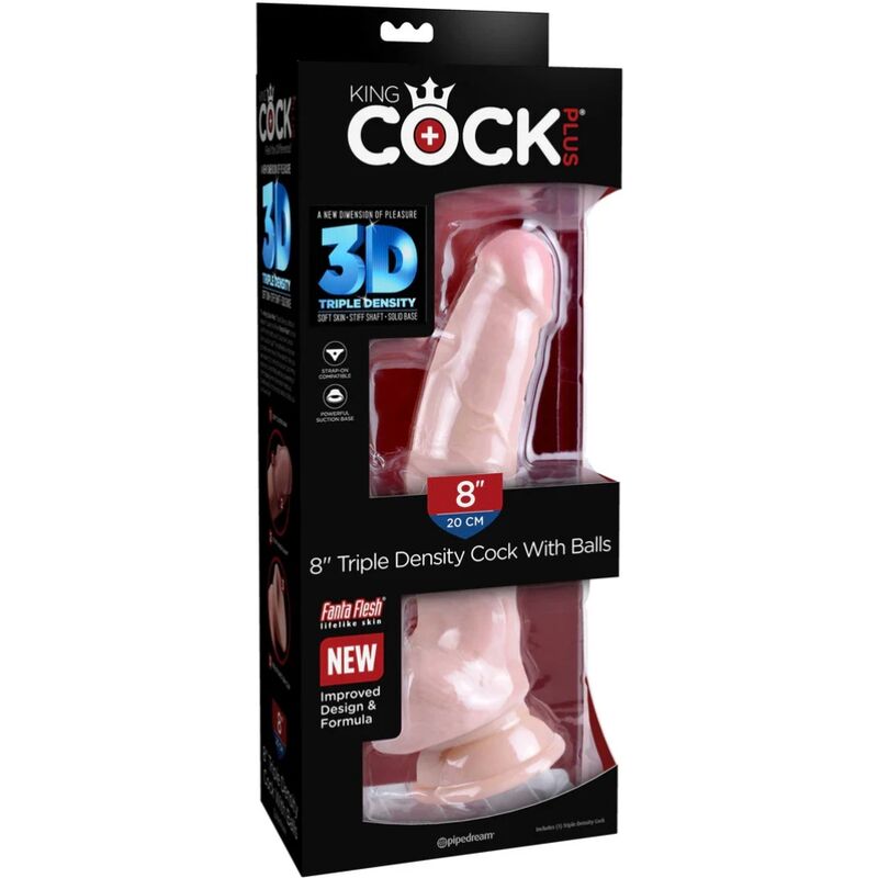 KING COCK - DILDO TRIPLE DENSIDAD 18.4 CM - immagine 2