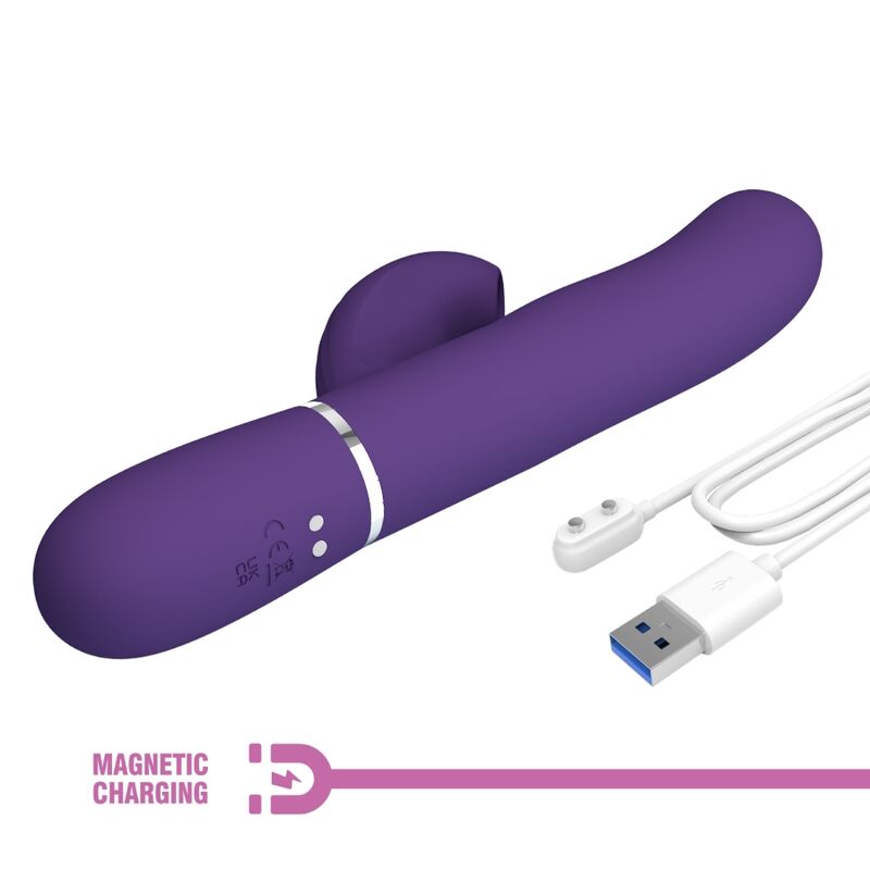 PRETTY LOVE - PERLITA VIBRADOR PUNTO G 3 EN 1 MULTIFUNCIÓN MORADO - immagine 2
