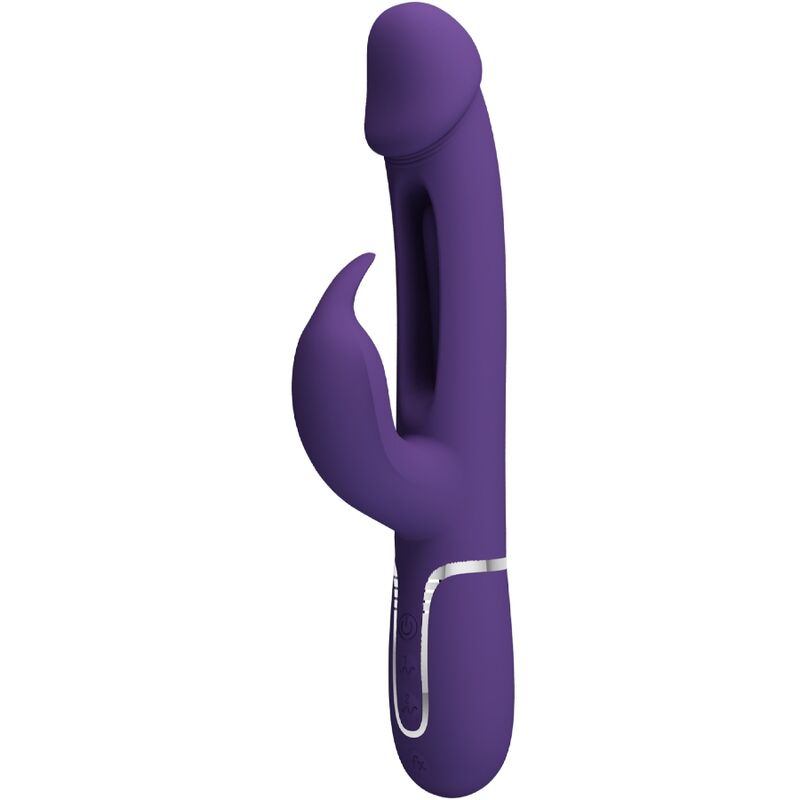 PRETTY LOVE - KAMPAS VIBRADOR RABBIT 3 EN 1 MULTIFUNCIÓN CON LENGUA VIOLETA - immagine 2