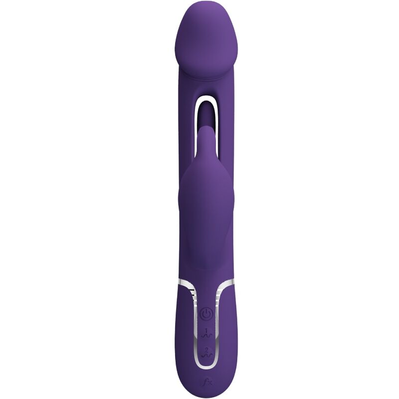 PRETTY LOVE - KAMPAS VIBRADOR RABBIT 3 EN 1 MULTIFUNCIÓN CON LENGUA VIOLETA - immagine 3