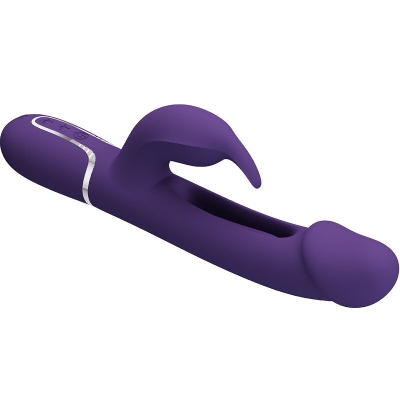 PRETTY LOVE - KAMPAS VIBRADOR RABBIT 3 EN 1 MULTIFUNCIÓN CON LENGUA VIOLETA - immagine 5