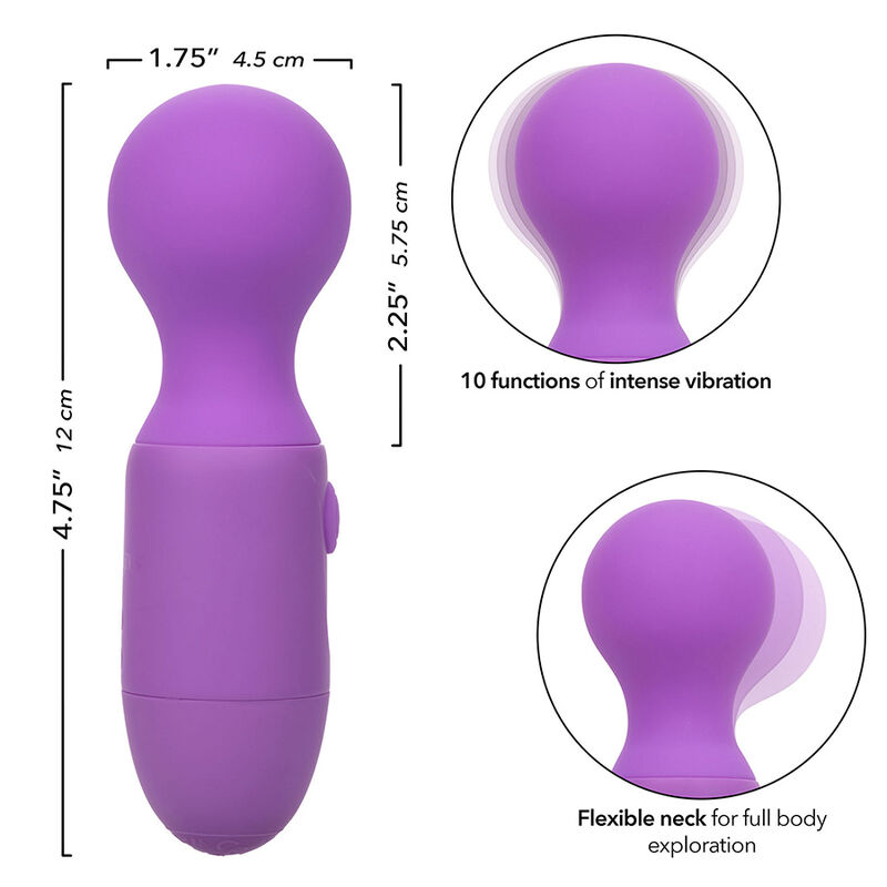 CALEXOTICS - FIRST TIME MASAJEADOR RECARGABLE 10 VIBRACIONES VIOLETA - immagine 3