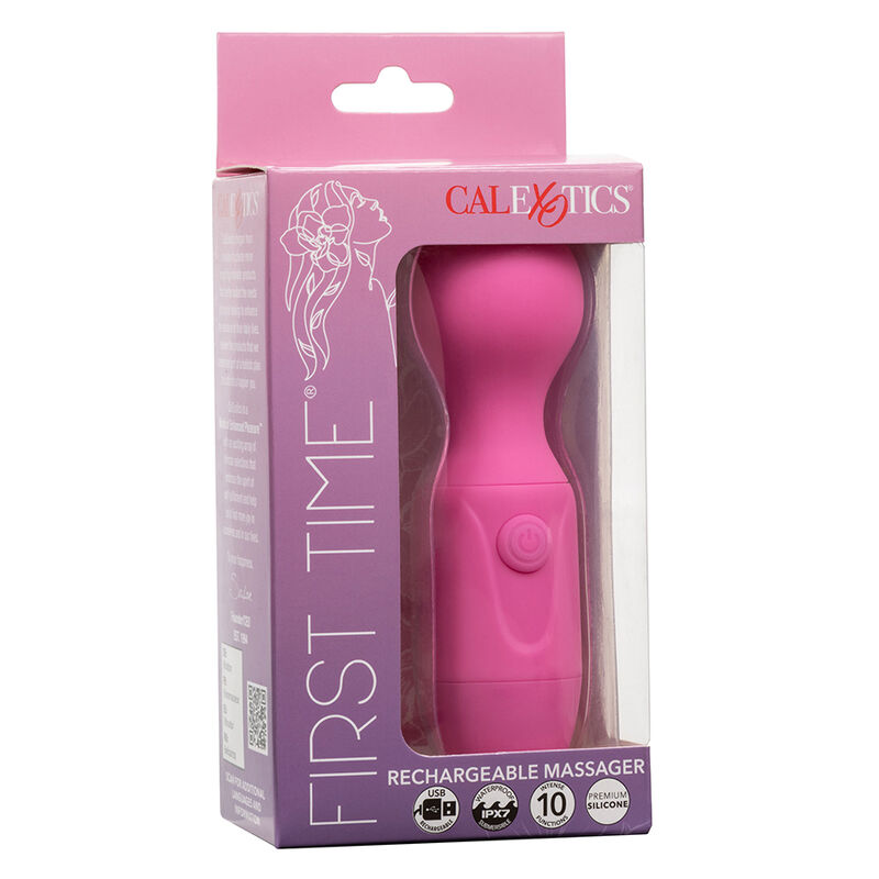 CALEXOTICS - FIRST TIME MASAJEADOR RECARGABLE 10 VIBRACIONES ROSA - immagine 6