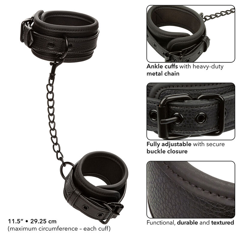 CALEXOTICS - NOCTURNAL ESPOSAS DE TOBILLO CUERO AJUSTABLE NEGRO - immagine 2