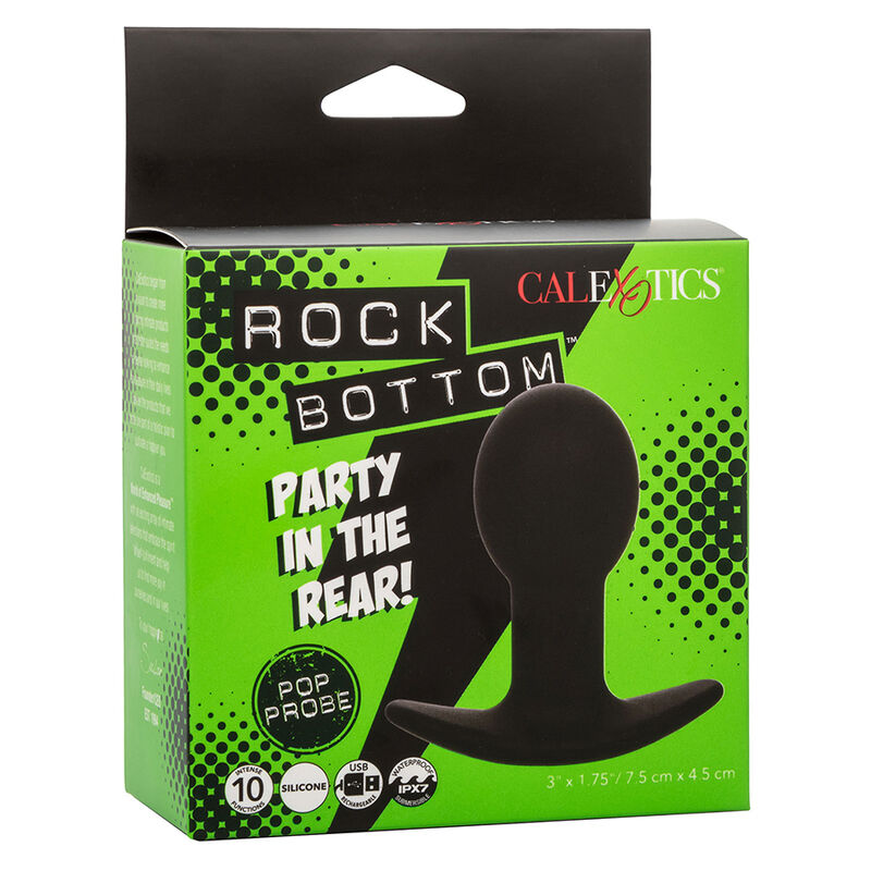 CALEXOTICS - ROCK BOTTOM PLUG ANAL 10 VIBRACIONES SILICONA NEGRO - immagine 7