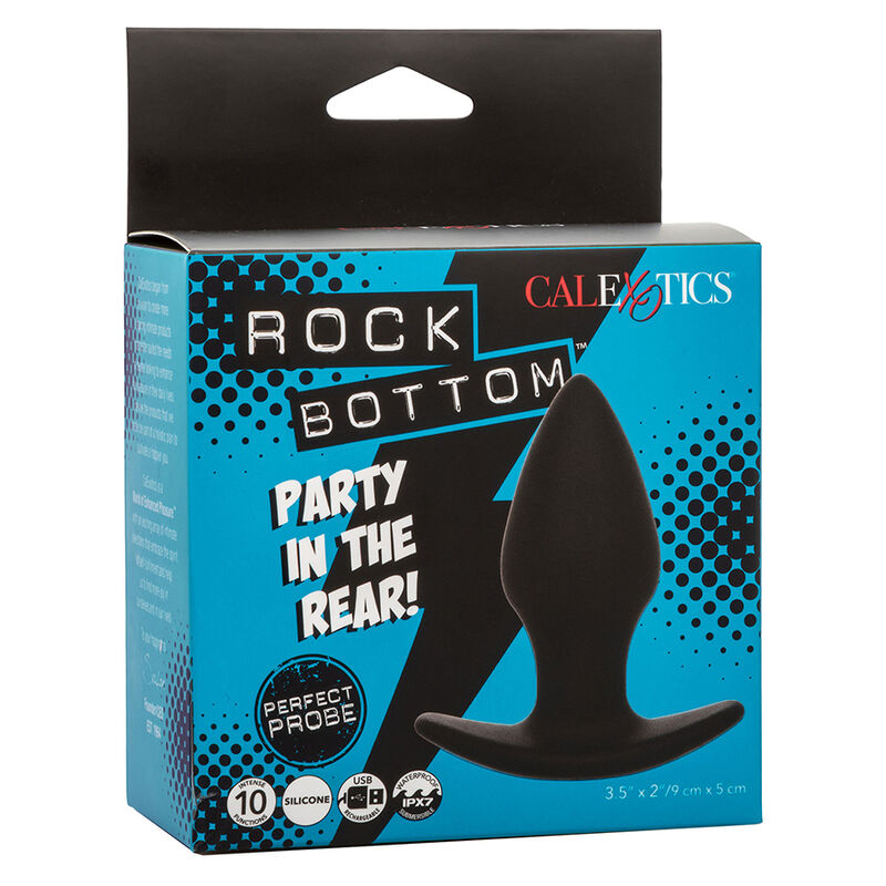 CALEXOTICS - ROCK BOTTOM PERFECT PLUG ANAL 10 VIBRACIONES SILICONA NEGRO - immagine 5