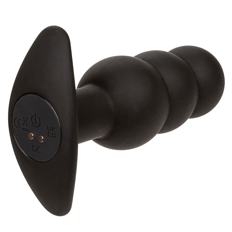 CALEXOTICS - ROCK BOTTOM PLUG ANAL CON CUENTAS 10 VIBRACIONES SILICONA NEGRO - immagine 6