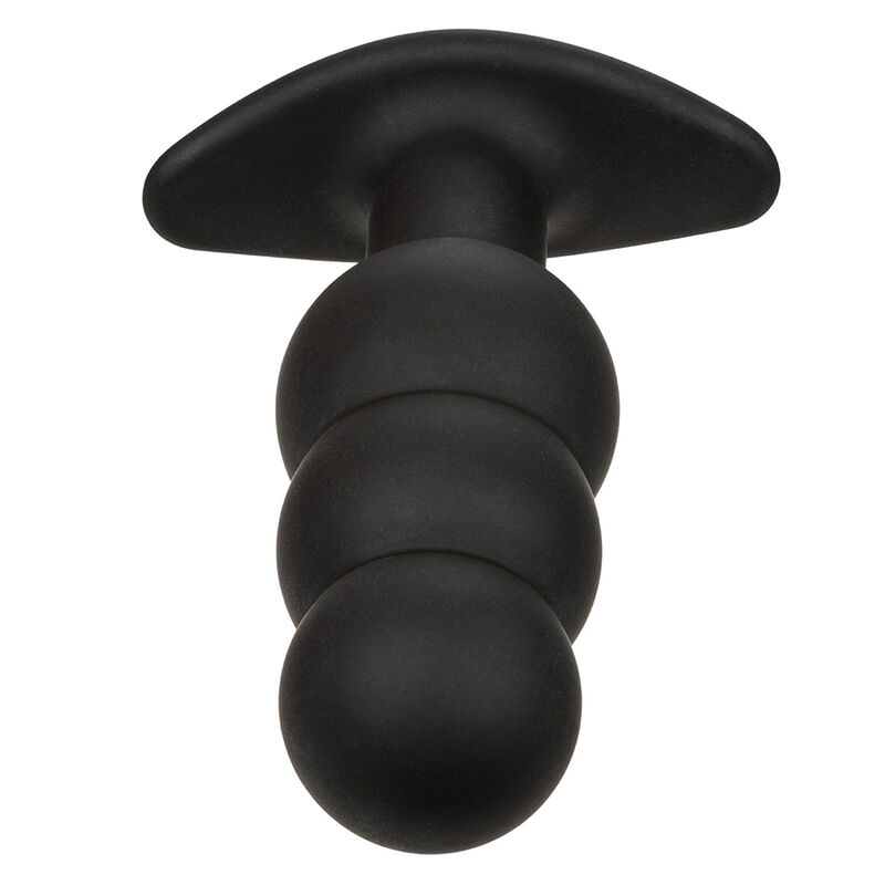 CALEXOTICS - ROCK BOTTOM PLUG ANAL CON CUENTAS 10 VIBRACIONES SILICONA NEGRO - immagine 4