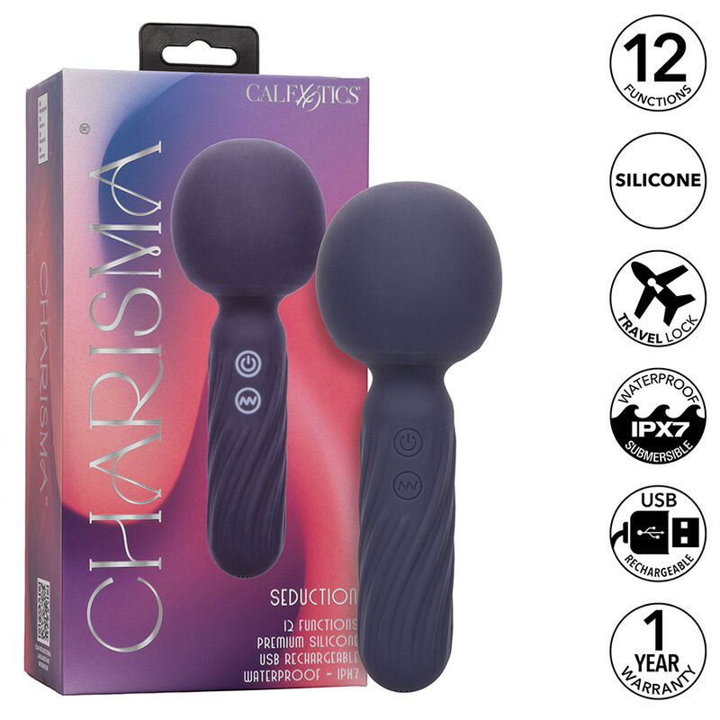 CALEXOTICS - CHARISMA SEDUCTION MASAJEADOR 12 FUNCIONES 17,75 CM X 6,25 CM MORADO - immagine 5