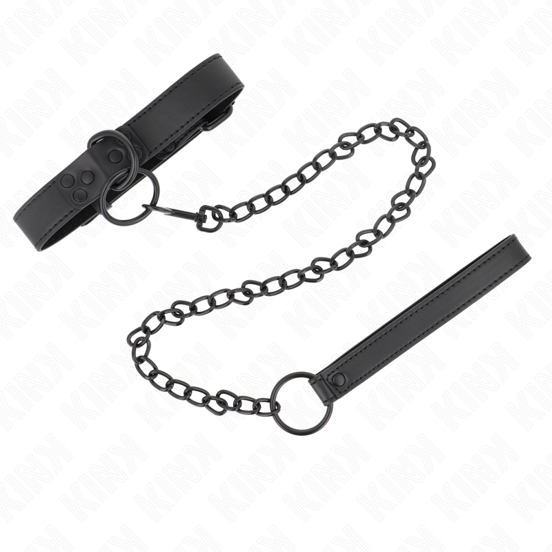 KINK - COLLAR CON CORREA 65 CM OSCURO AJUSTABLE 37-54 CM X 3 CM - immagine 6