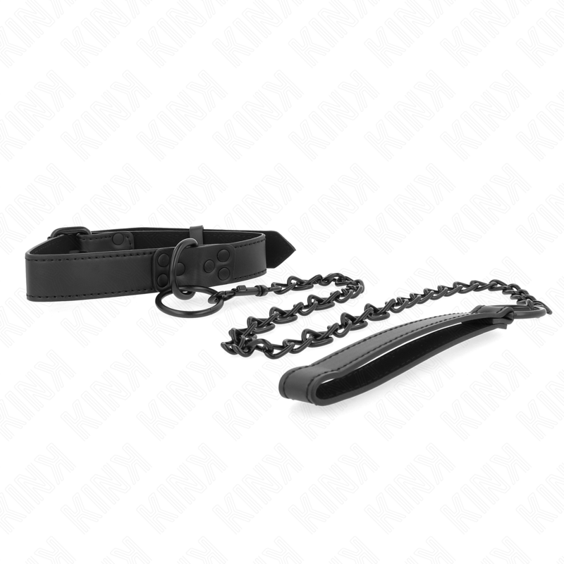 KINK - COLLAR CON CORREA 65 CM OSCURO AJUSTABLE 37-54 CM X 3 CM - immagine 4