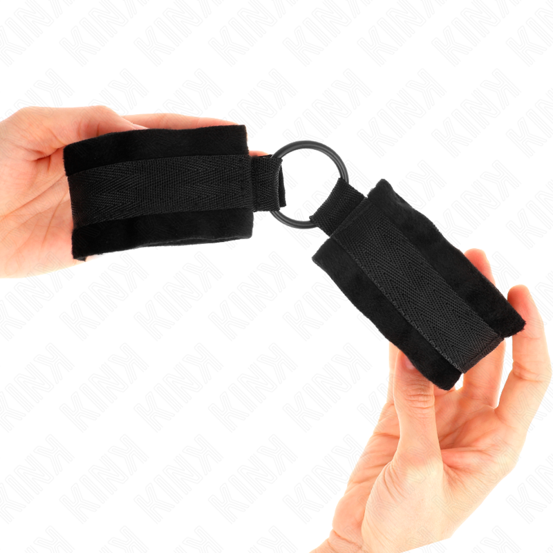 KINK - MUÑEQUERAS 25 CM PARA PRINCIPIANTES CON ANILLA 4 CM NEGRO AJUSTABLE 15-25 CM - immagine 2