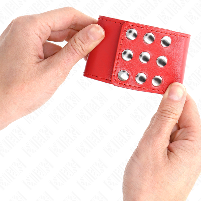 KINK - MUÑEQUERAS CON CIERRE A PRESIÓN AJUSTABLE ROJO 19-24 CM X 5.5 CM - immagine 3