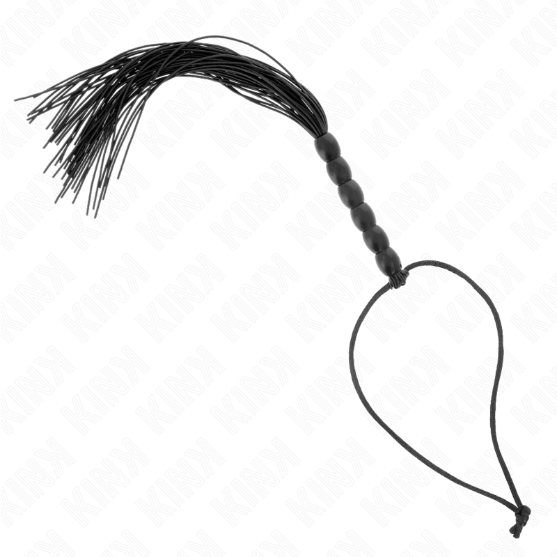 KINK - MINI LÁTIGO DE SILICONA CON AGARRE 6 BOLAS NEGRO 26 CM - immagine 2