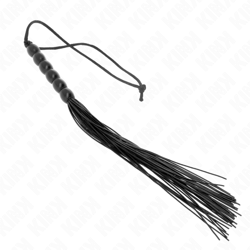 KINK - MINI LÁTIGO DE SILICONA CON AGARRE 6 BOLAS NEGRO 26 CM - immagine 3