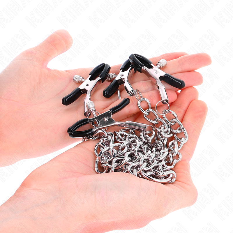 KINK - PINZAS PARA PEZONES DOBLE 32 CM CON CADENAS 14 CM - immagine 2