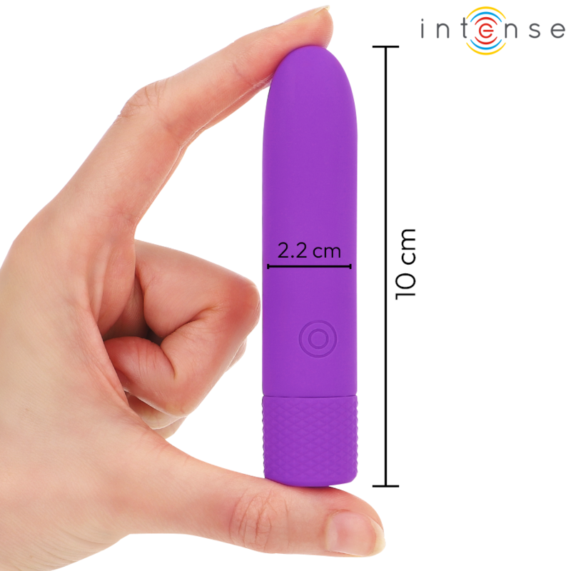 INTENSE - SYMONE BALA VIBRADORA RECARGABLE POR USB 8 VIBRACIONES MORADO 10 X 2.2 CM - immagine 4