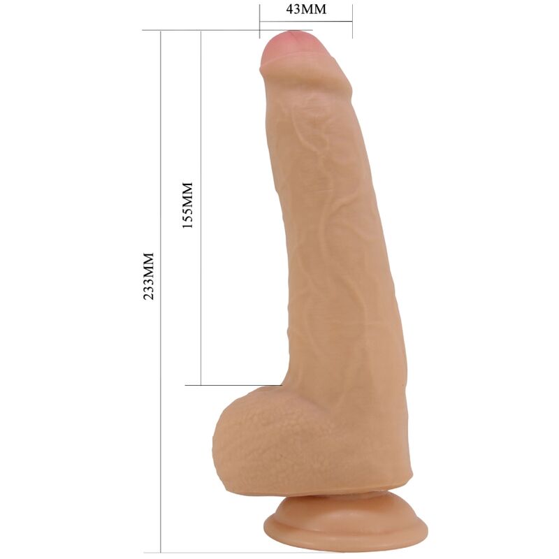 PRETTY LOVE - DRACO DILDO REALÍSTICO 23 CM NATURAL - immagine 4