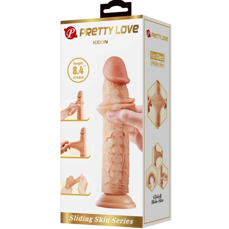 PRETTY LOVE - KEON DILDO REALÍSTICO 21 CM NATURAL - immagine 5
