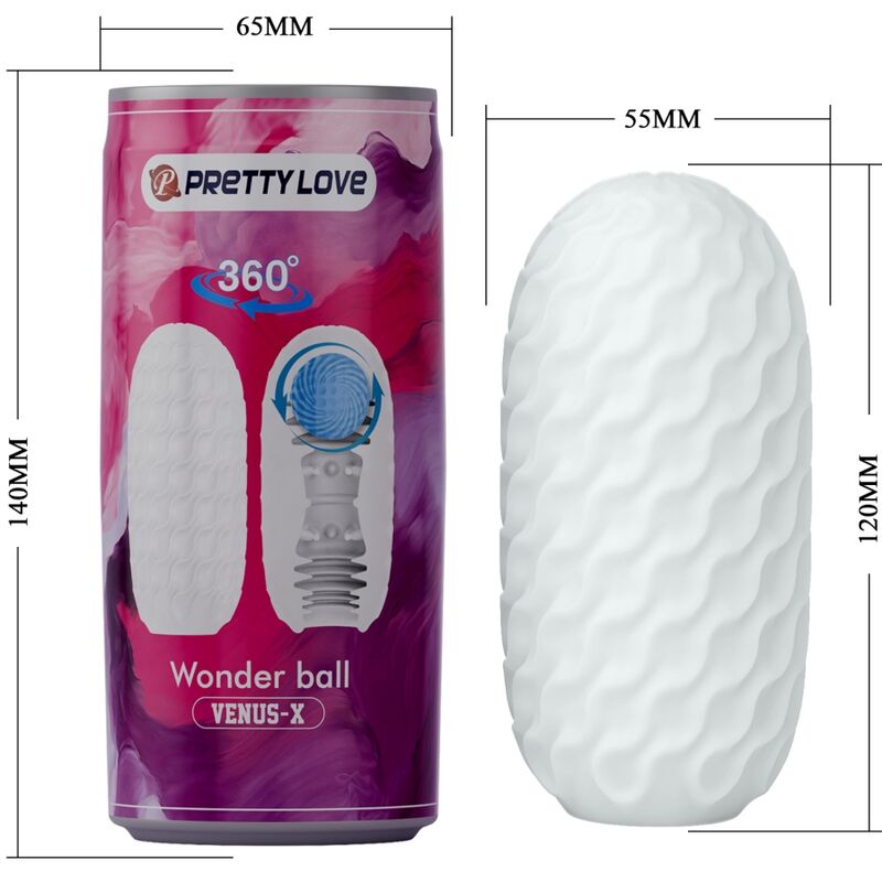 PRETTY LOVE - VENUS X MASTURBADOR MASCULINO MODELO 3 BLANCO - immagine 4