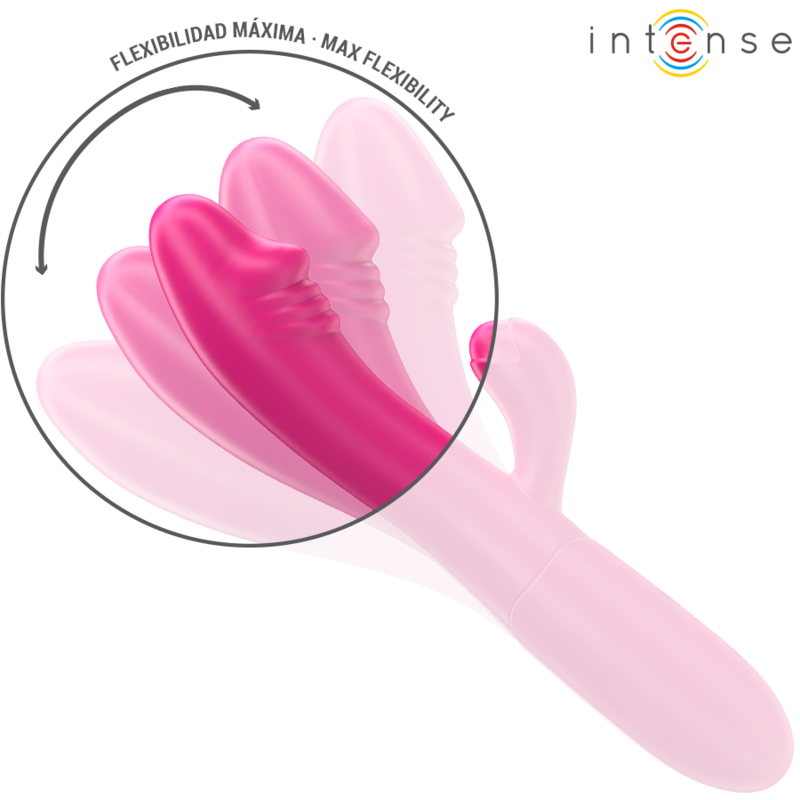 INTENSE - IVY VIBRADOR FLEXIBLE 10 VIBRACIONES CON LENGUA ESTIMULADORA ROSA - immagine 3