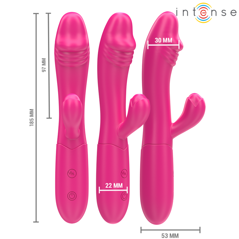 INTENSE - IVY VIBRADOR FLEXIBLE 10 VIBRACIONES CON LENGUA ESTIMULADORA ROSA - immagine 2