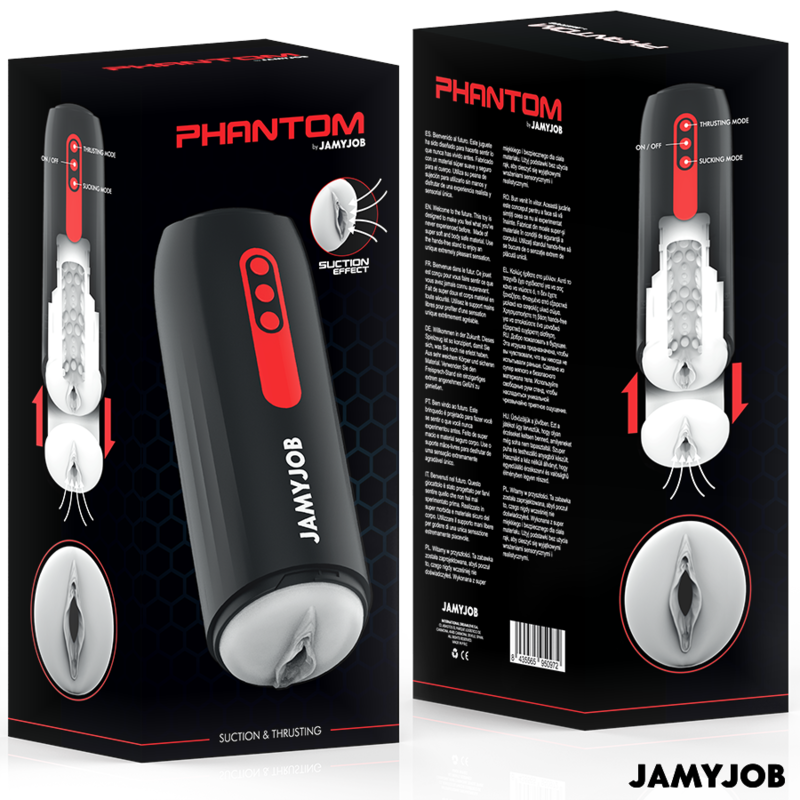 JAMYJOB - PHANTOM MASTURBADOR VAGINA AUTOMÁTICO 5 MODOS SUCCIONADOR Y EMPUJE - immagine 3