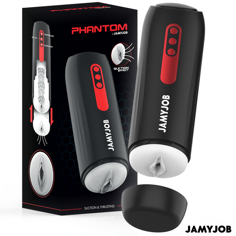 JAMYJOB - PHANTOM MASTURBADOR VAGINA AUTOMÁTICO 5 MODOS SUCCIONADOR Y EMPUJE - immagine 4