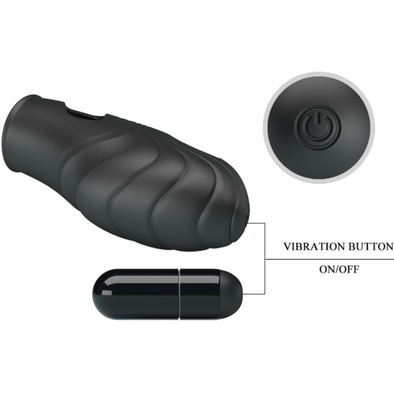 PRETTY LOVE - LICH VIBRADOR DE DEDO SILICONA NEGRO - immagine 3