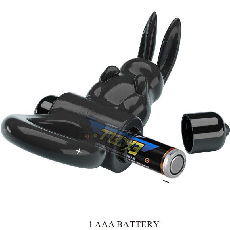 PRETTY LOVE - EXCITING RING ANILLO VIBRADOR RABBIT 10 VIBRACIONES NEGRO - immagine 2
