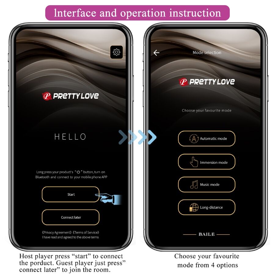 PRETTY LOVE - LEVIATHAN VIBRADOR CONTROLADO POR APP MORADO - immagine 2
