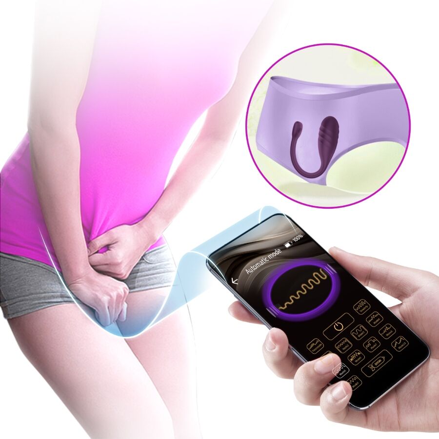 PRETTY LOVE - LEVIATHAN VIBRADOR CONTROLADO POR APP MORADO - immagine 5