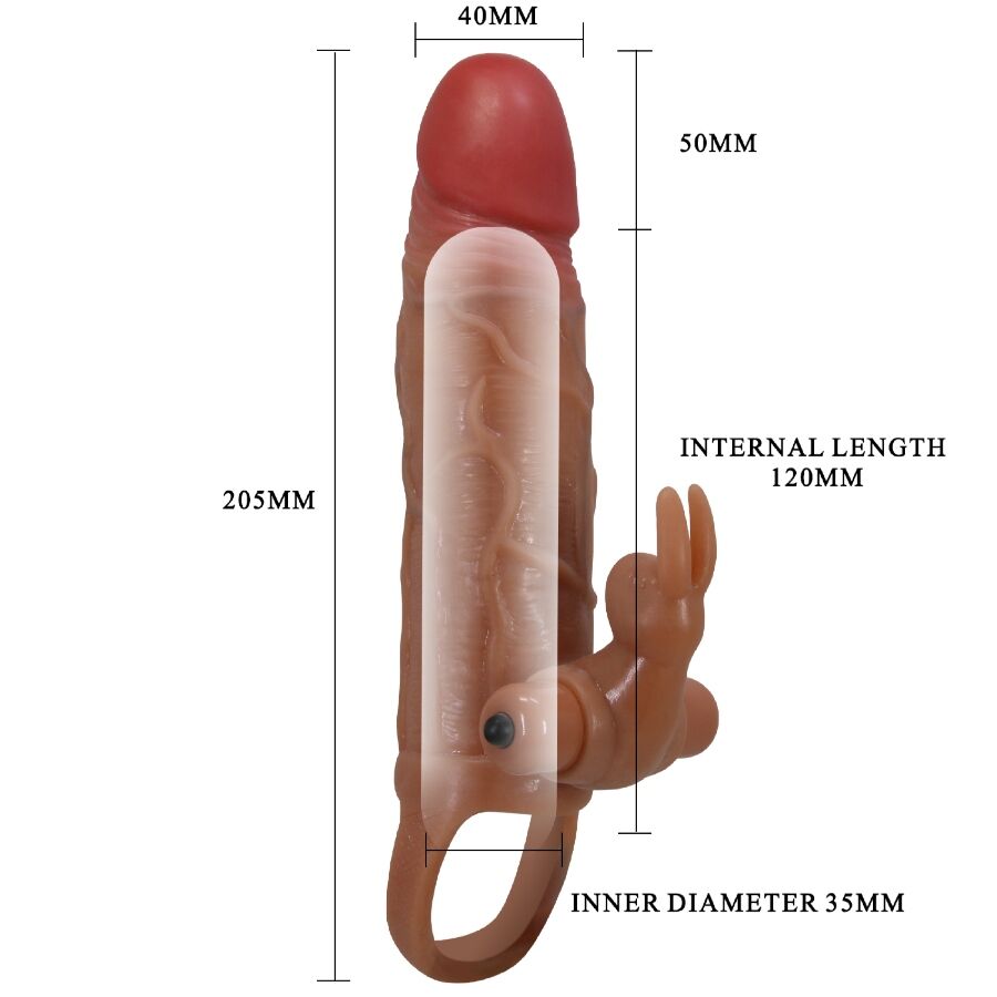 PRETTY LOVE - OSMAR FUNDA PARA PENE + ESTIMULADOR DE CLÍTORIS CON VIBRACIÓN - immagine 4