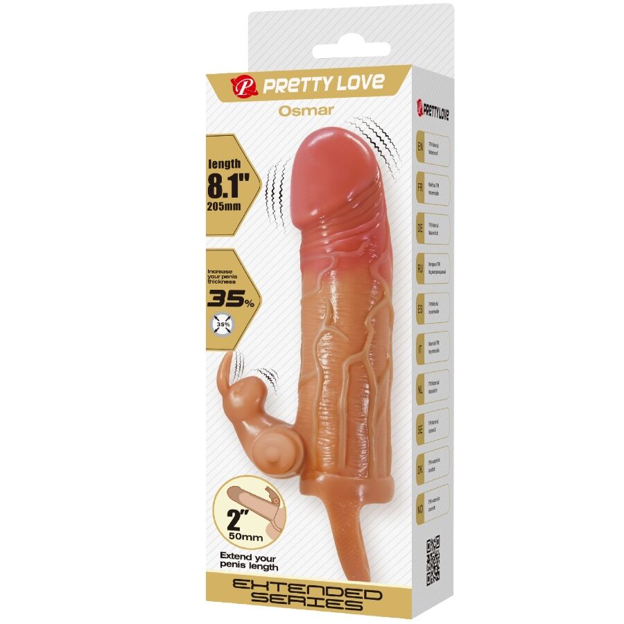 PRETTY LOVE - OSMAR FUNDA PARA PENE + ESTIMULADOR DE CLÍTORIS CON VIBRACIÓN - immagine 5