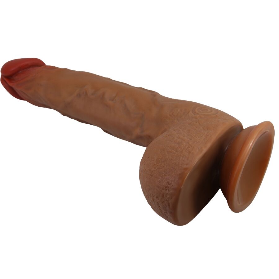 BAILE - BEAUTIFUL WILKS VIBRADOR REALÍSTICO DE 5 CONFIGURACIONES 25 CM MULATO - immagine 4