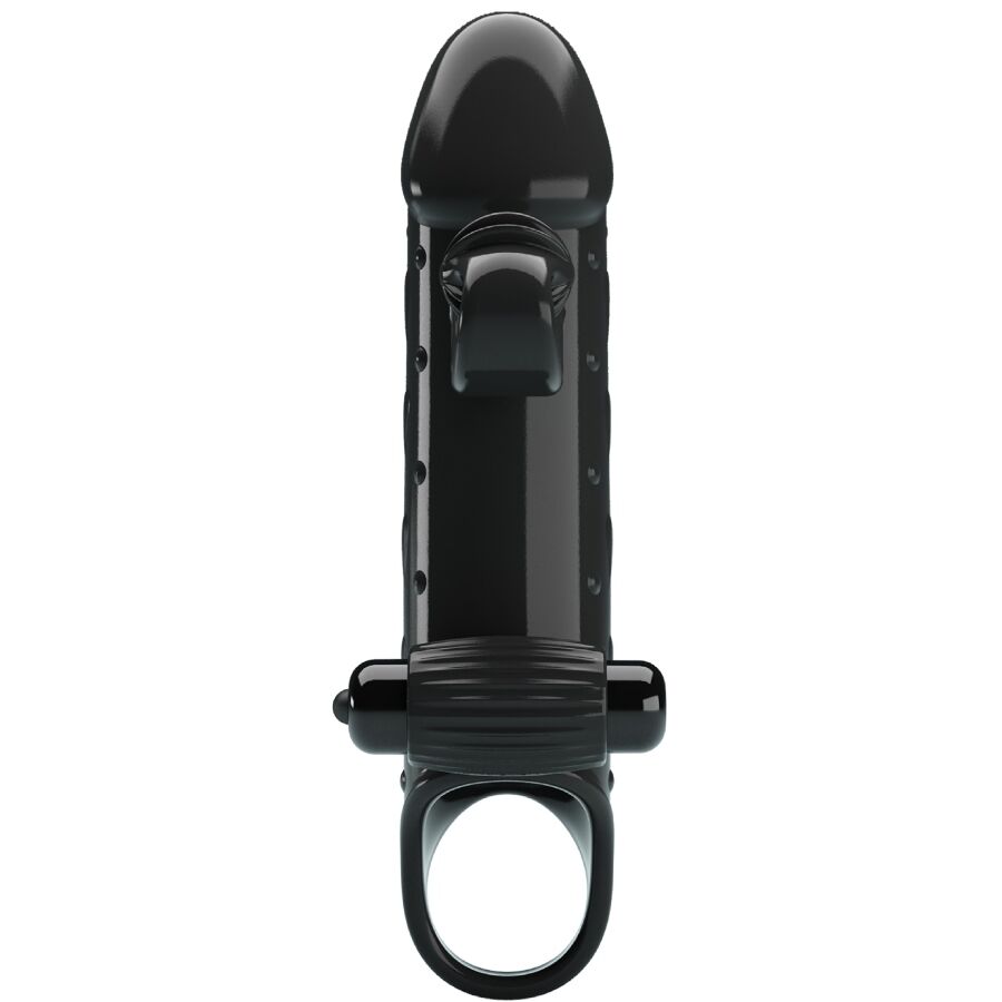 ROMANCE - FUNDA PARA PENE CON VIBRACIÓN NEGRO - immagine 2