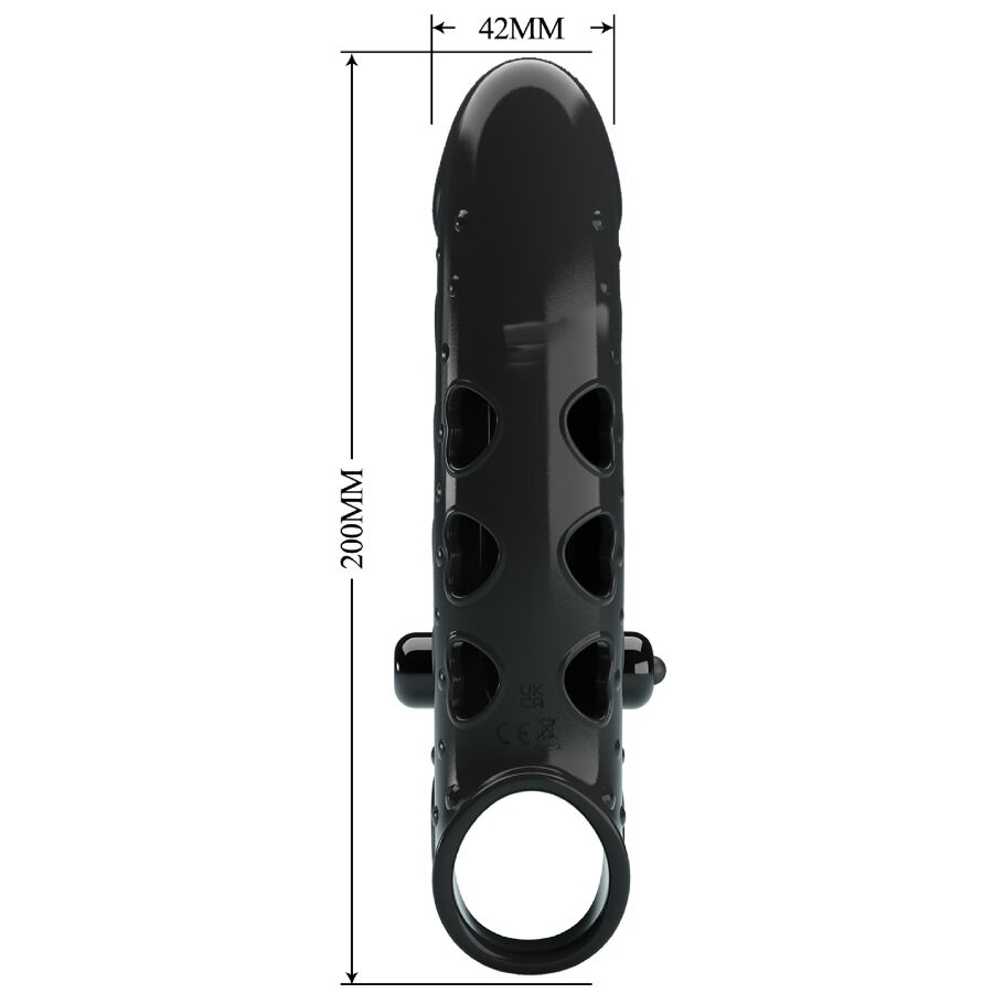 ROMANCE - FUNDA PARA PENE CON VIBRACIÓN NEGRO - immagine 4