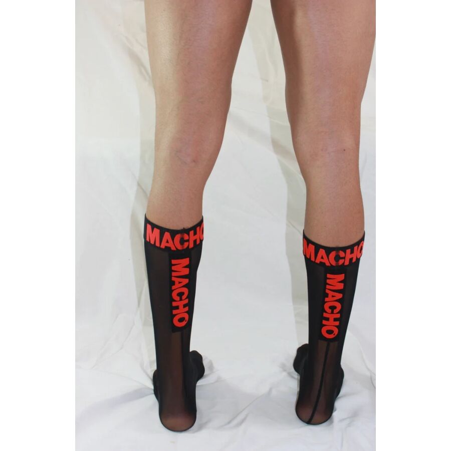 MACHO - CALCETINES FINOS NEGRO/ROJO TALLA ÚNICA - immagine 3