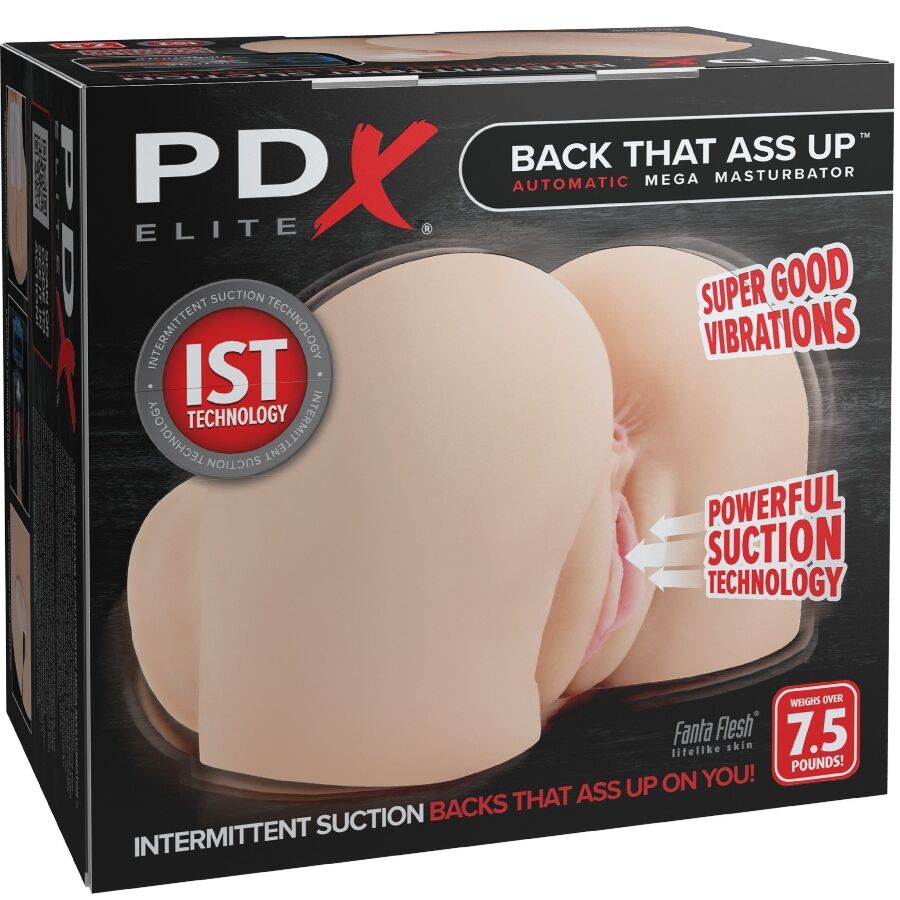PDX ELITE - BACK THAT ASS UP MASTURBADOR VAGINA Y ANO REALÍSTICO CON VIBRACIÓN - immagine 4
