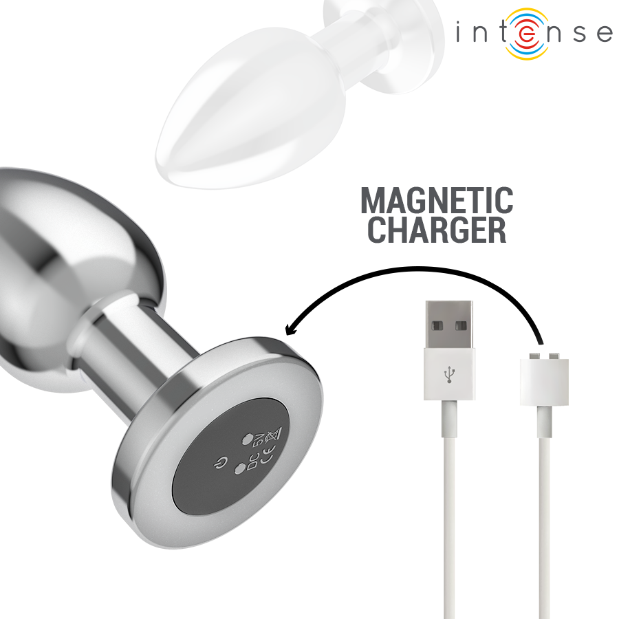 INTENSE - PLUG ANAL 10 VIBRACIONES METAL CON CONTROL REMOTO L - immagine 3