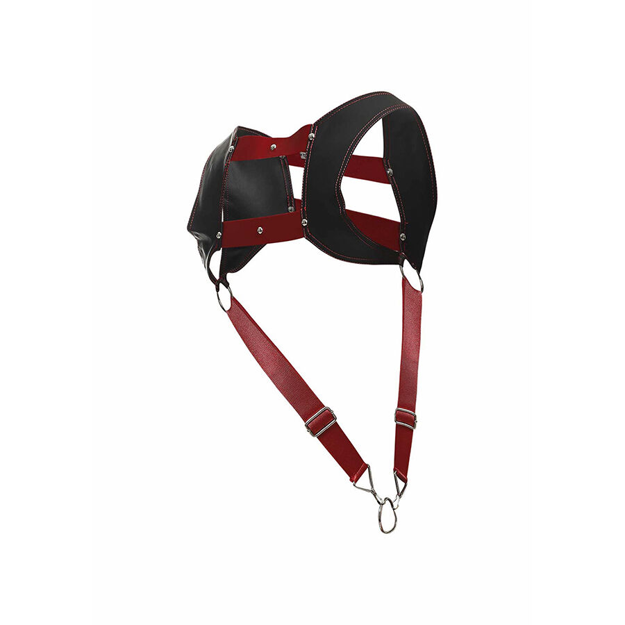 MOB - DNGEON ARNÉS CON ANILLO ROJO PARA EL PENE TALLA ÚNICAS - immagine 3
