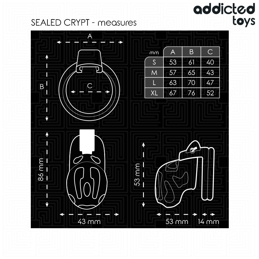 ADDICTED TOYS LOCKED - SEALED CRYPT JAULA PARA PENE 8 CM - immagine 2