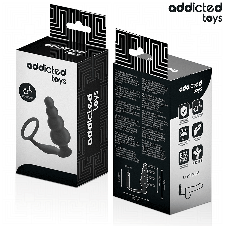 ADDICTED TOYS - PLUG ANAL CON ANILLO SILICONA MODELO 5 - immagine 5